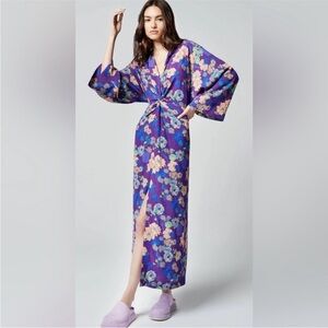 SMYTHE Floral Twist Midi Dress